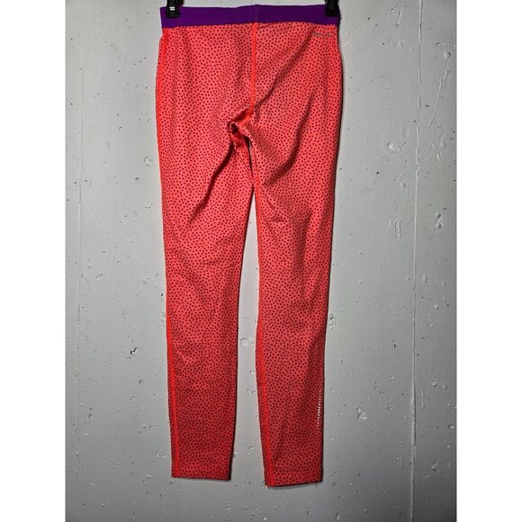 Nike Pro Girls Orange and Purple Polka Dot Leggings Size Large Active Athletic - Picture 2 of 12